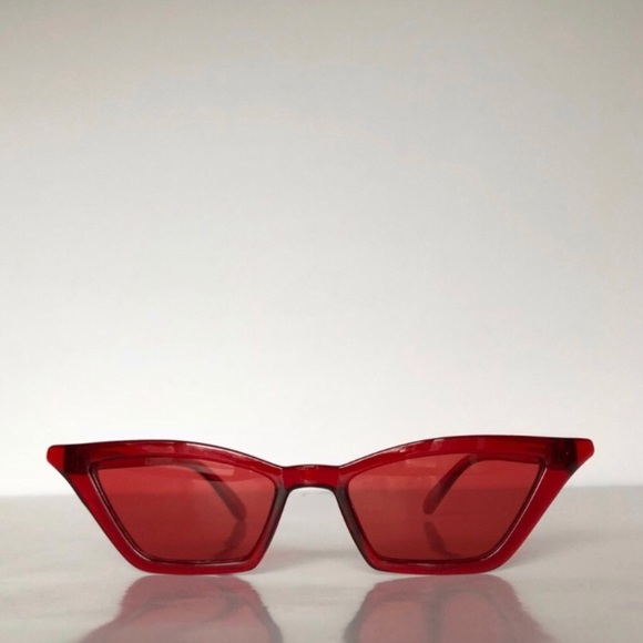 No Brand Other - Transparent Cat Eye Slim Sunglasses